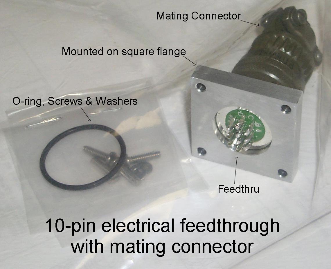 10-pin Electrical Feedthrough With Mating Connector