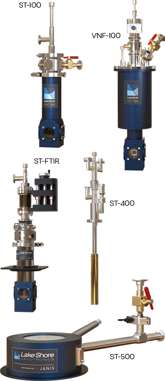 LHe and LN2 cryostats from lab cryostat manufacturer Lake Shore