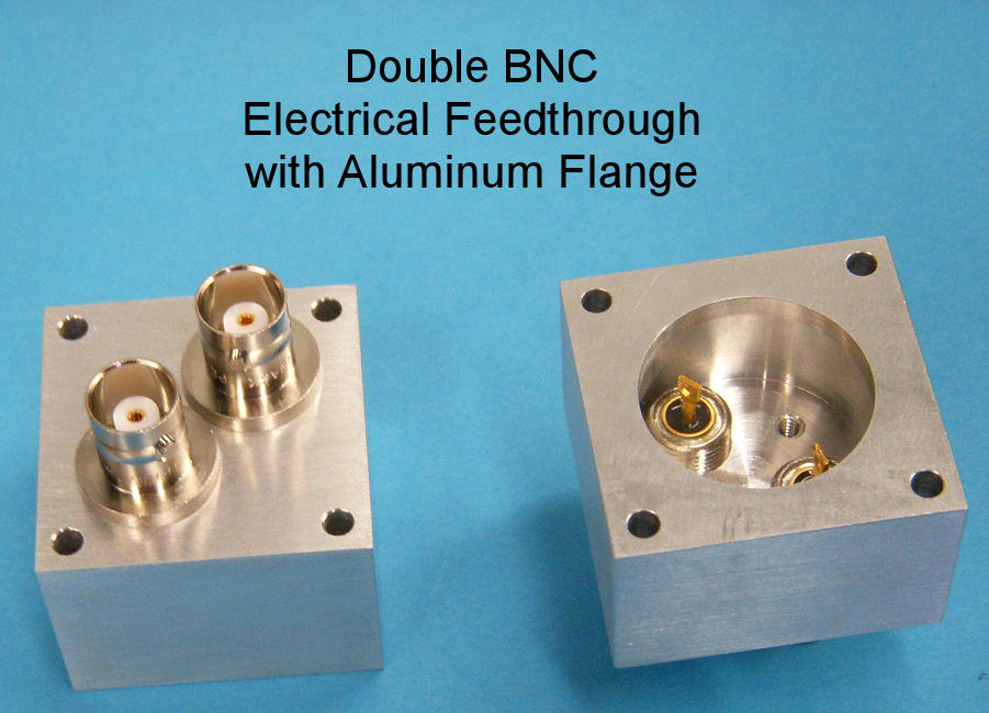 Double BNC Electrical Feedthrough Al Flange