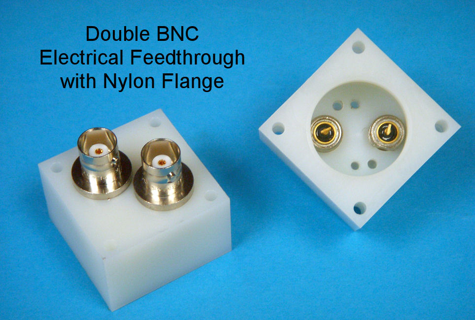 Double BNC Electrical Feedthrough Nylon