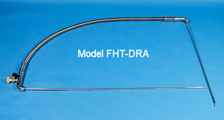 Ligne de transfert d'hélium flexible FHT-DRA double angle droit