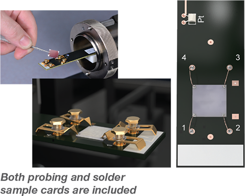 Probing and solder sample cards included