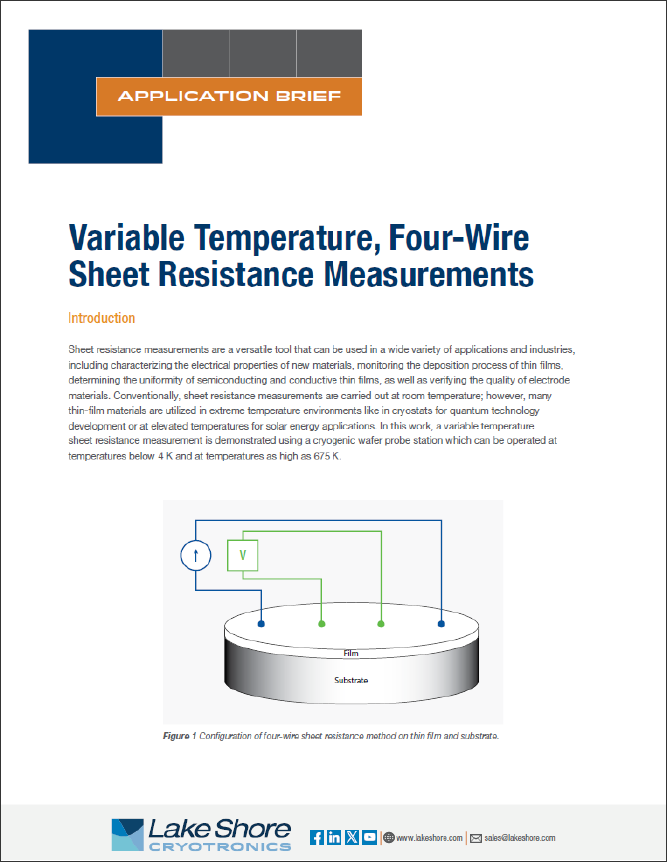 Featured image for New app brief on variable temperature sheet resistance measurements