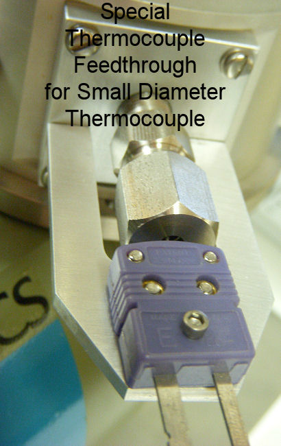 Special Thermocouple Feedthrough For Small Diameter