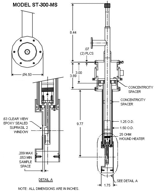 ST-300-MS supertran continuous flow cryostat