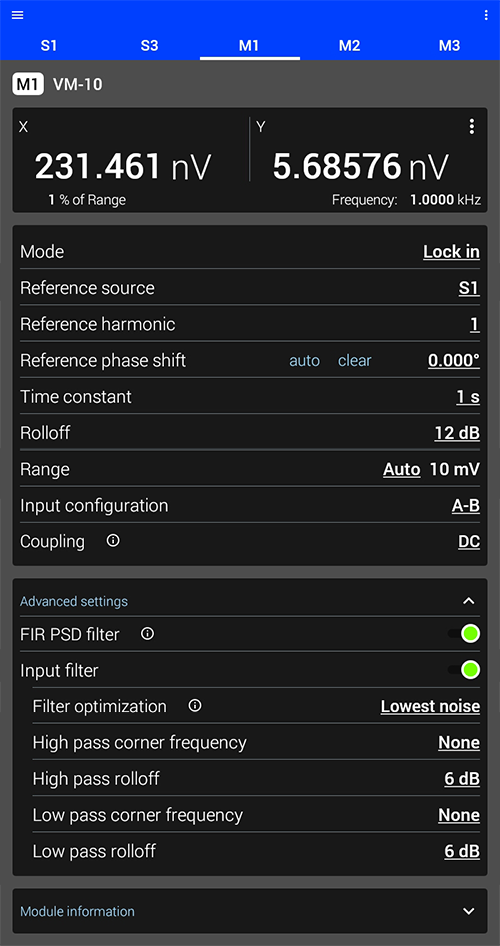 VM_screen VM-10 module options