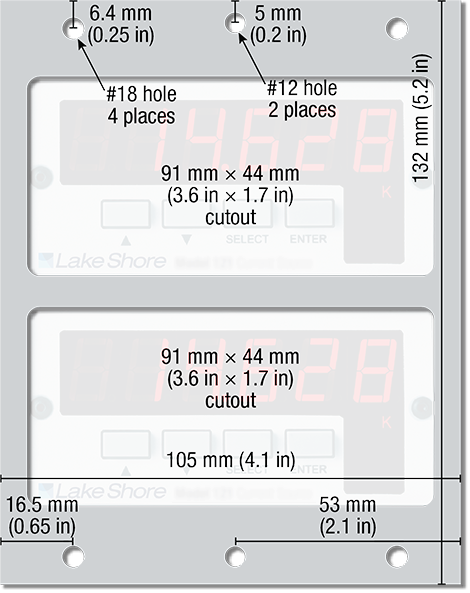 2112 Dual 1/4 DIN panel-mount adapter