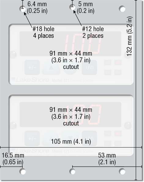 2112 Dual 1/4 DIN panel-mount adapter